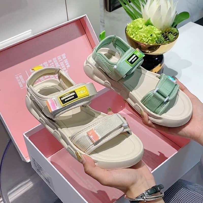 Sandal nữ, dép quai hậu đi học đi làm sẵn 3 màu đen, trắng, xanh