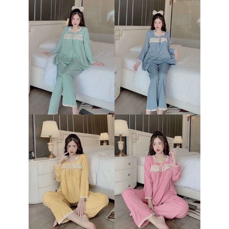 Bộ mặc bầu sau sinh Vmom chất đũi Hàn cao cấp, có khoá cho con ti và quần chun chỉnh tiện lợi - B62