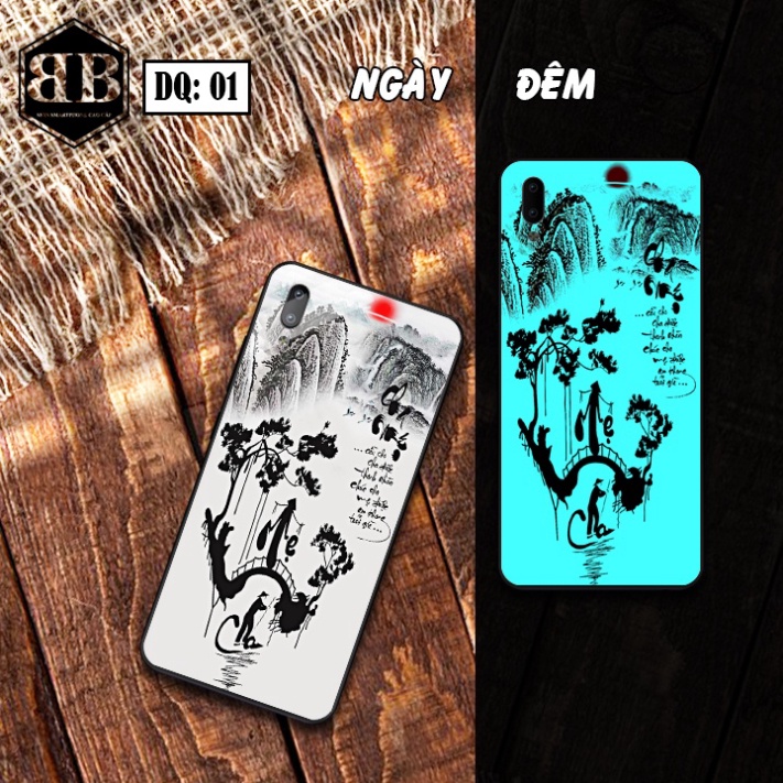 Ốp lưng kính Dạ Quang Vivo Y1S / Y93  / Y91C / Y93S phát sáng trong đêm in hình thời trang