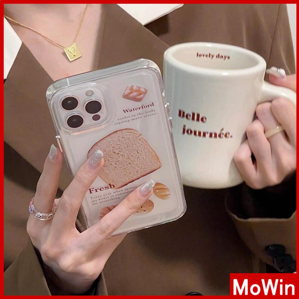 Ốp điện thoại TPU mềm nút mạ bánh mì nướng thích hợp cho iPhone 13 Pro Max/ 12 Pro Max / 11 / 7Plus
