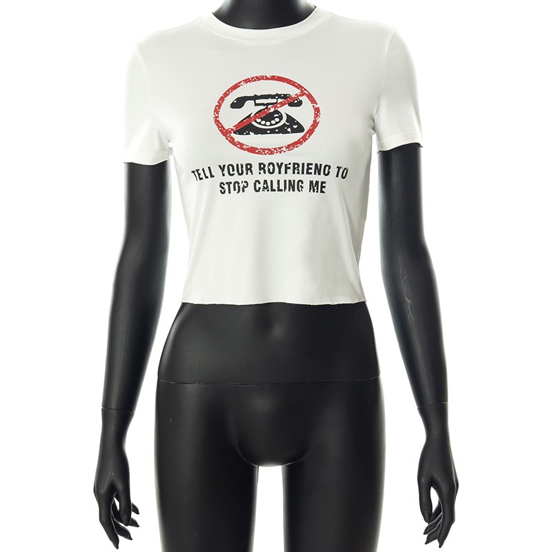 DUNEA Áo Thun Ngắn Tay Cổ Tròn In Họa Tiết Thời Trang Cho Nữ