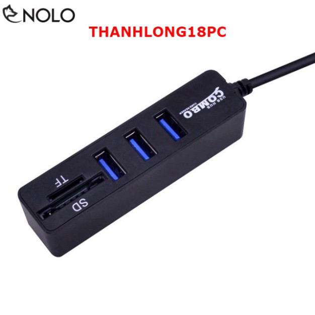 Bộ Chia Combo Hub USB 3 Cổng Khe Đọc Thẻ Nhớ Đa Năng