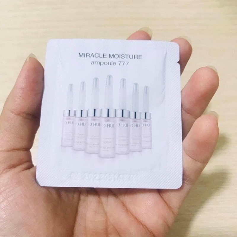 10 Gói tinh chất dưỡng ẩm, căng bóng da chống lão hoá  Ohui 777 - Ohui Miracle Moisture Ampoule 777