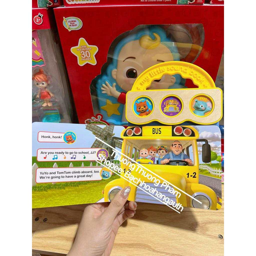 [ Hàng Mỹ ] Sách nhạc Tiếng Anh Cocomelon Wheel on the bus Board Book