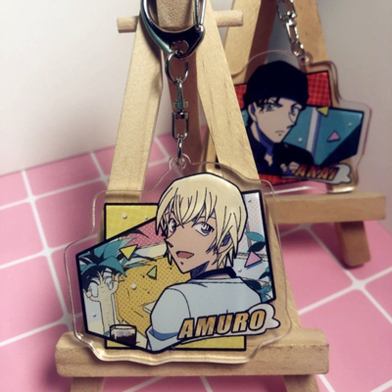 ( Mica trong acrylic) Móc khóa DETECTIVE CONAN Thám Tứ Lừng Danh ver Hiệu Ứng anime chibi
