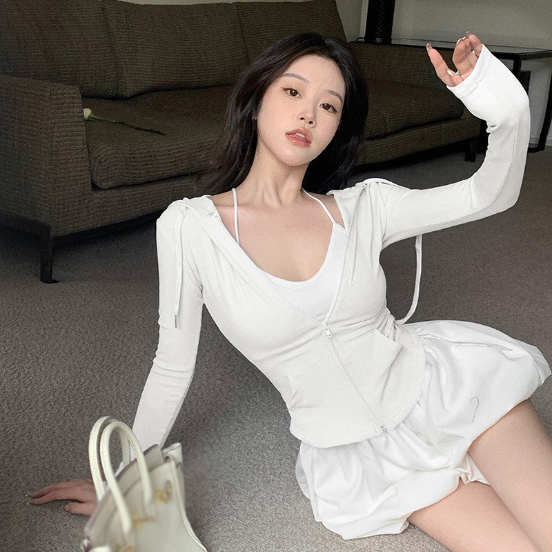 Áo Khoác Chống Nắng Mỏng Nhẹ Màu Sắc Đơn Giản Phong Cách Hàn Quốc Thời Trang Cho Nữ