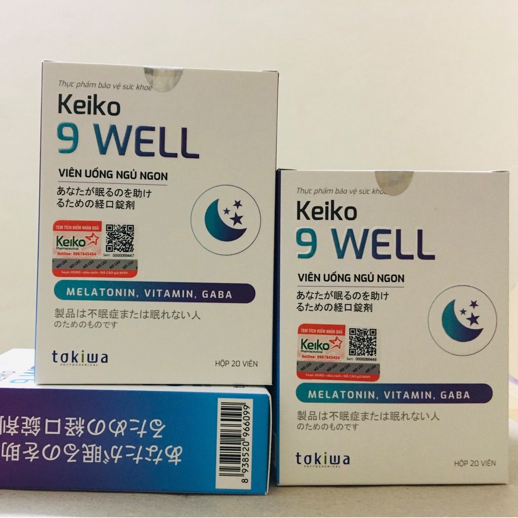 Viên ngủ ngon Keiko 9 well – giúp hỗ trợ ngủ nhanh, ngủ sâu giấc, giảm mất ngủ, khó ngủ (30 viên)