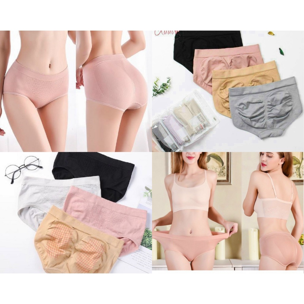 Set 5 Quần Lót cạp thấp Thông Hơi Nâng Mông Kháng Khuẩn Có Túi Zip