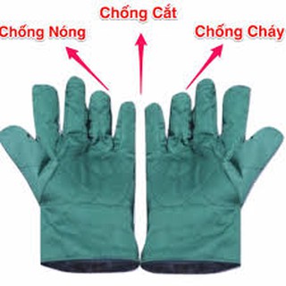 Găng tay vải kaki dày bảo hộ lao động chống nóng, chống thấm, chống đứt tay