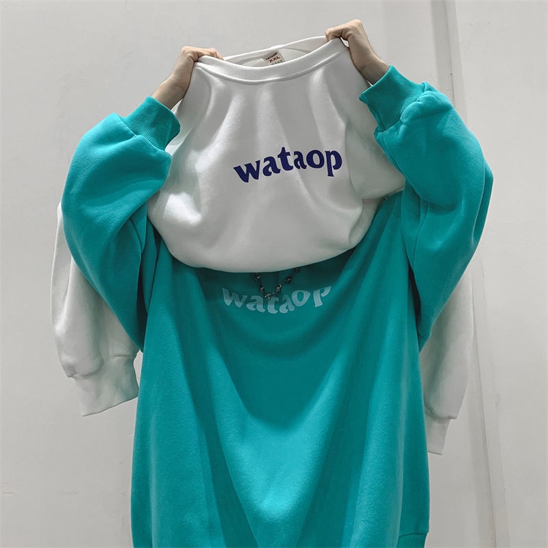 Áo Thun Tay Dài Cổ Tròn In Chữ Phong Cách Hong Kong Mới 2021