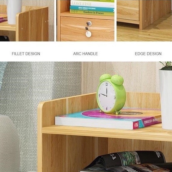 Kệ Gỗ Để Đầu Giường 2 Ngăn Kéo TEE DECOR - Tủ Tap Trang Trí - Gỗ MDF Nhập Khẩu, Đựng Đồ Đa Năng - Bảo Hành 1 Năm
