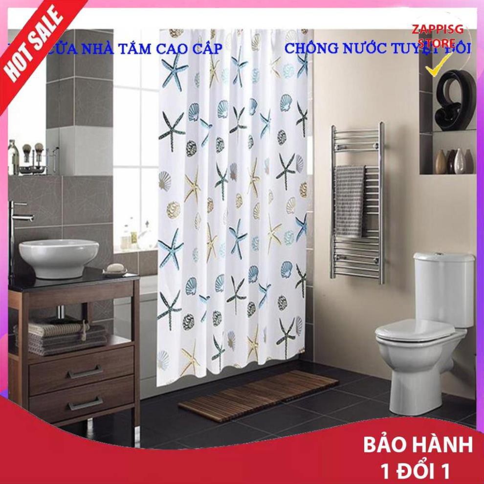 Sale Rèm nhà tắm,Rèm cửa nhà tắm chống nước ( hình sao biển)  - Bảo hành 1 đổi 1