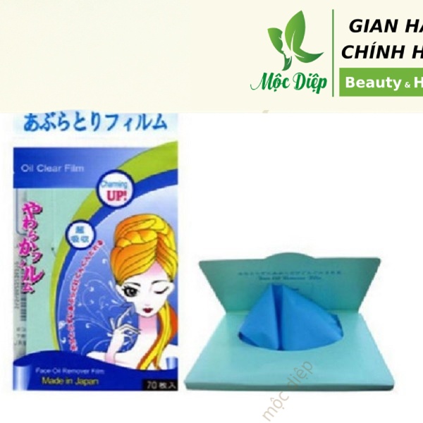 Phim thấm dầu Jomi Nhật Bản 70 tờ giúp loại bỏ dầu thừa, ngăn ngừa mụn - Mộc Diệp