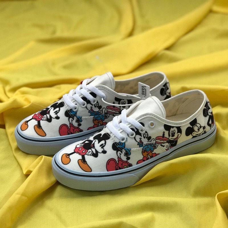 Disney Giày Thể Thao Vans Chính Hãng Họa Tiết Chuột Mickey Xinh Xắn