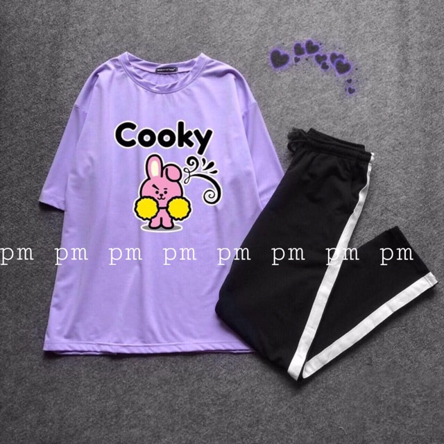 Sét Áo Cooky +quần một sọc