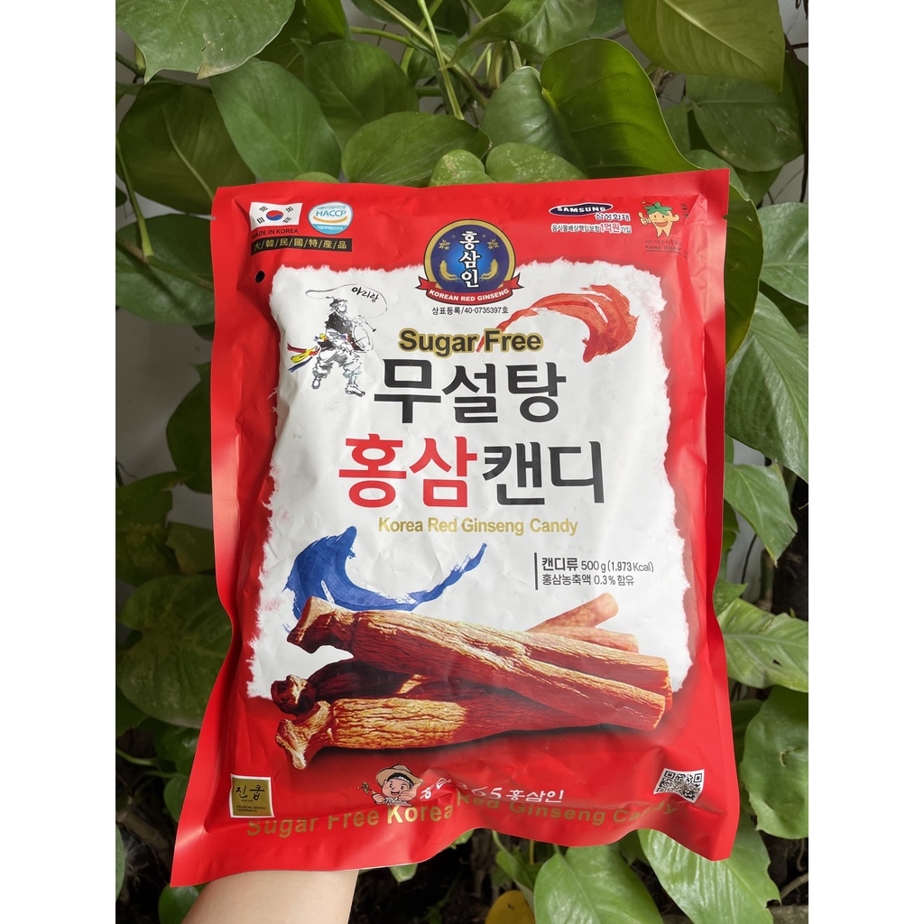 Kẹo Hồng Sâm Không Đường 365 Sugar Free Red Ginseng Candy (Gói 500g)