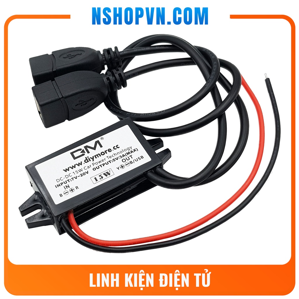 Bộ sạc điện thoại xe hơi, xe máy