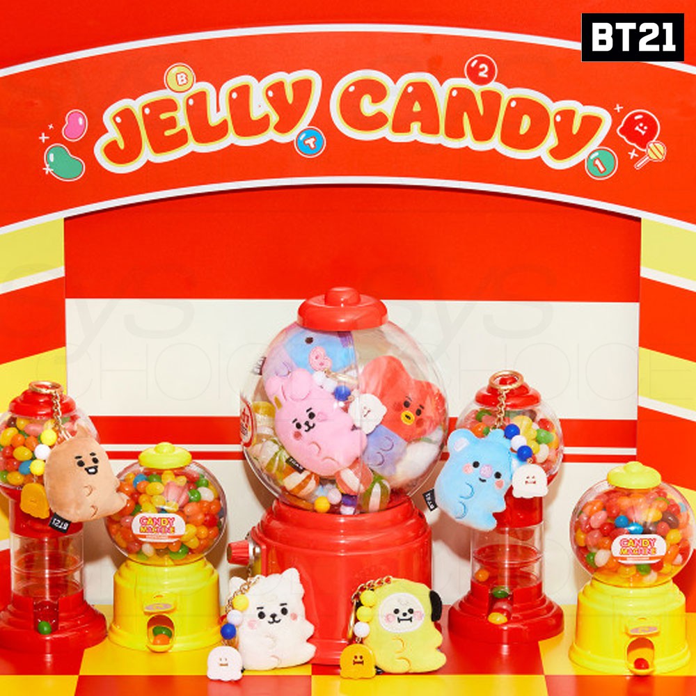 BTS BT21 Hàng chính thức JELLY CANDY Túi đựng đồ sang trọng