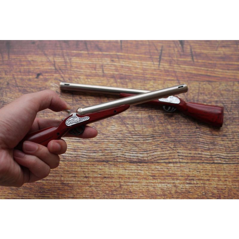 Phụ kiện 𝒔𝒖́𝒏𝒈 𝒃𝒂̣̂𝒕 𝒍𝒖̛̉𝒂 kim loại dài 22 cm áp gỗ