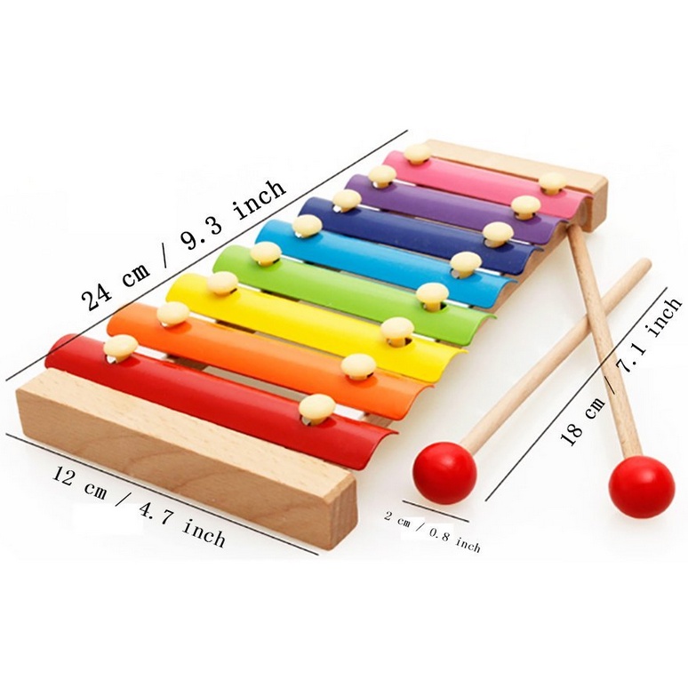 Đồ chơi gỗ montessori cho bé gái bé trai đàn xylophone an toàn thông minh trí tuệ đồ chơi giáo dục BABY MAX