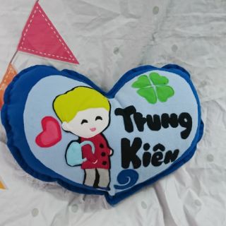 Bộ 3 gối handmade hình trái tim