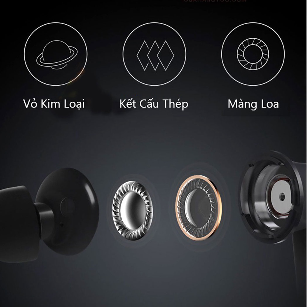 Tai nghe Xiaomi Piston Basic jack 3.5mm có mic vỏ nhôm nguyên khối - Bảo hành 1 tháng