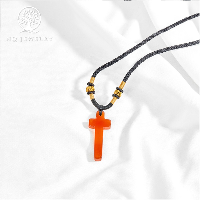 Mặt Dây Chuyền Thánh Giá Màu Đỏ NQ Jewelry