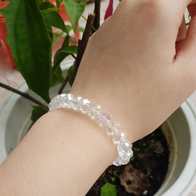 VÒNG TAY PHA LÊ TRẮNG SIZE 6ly