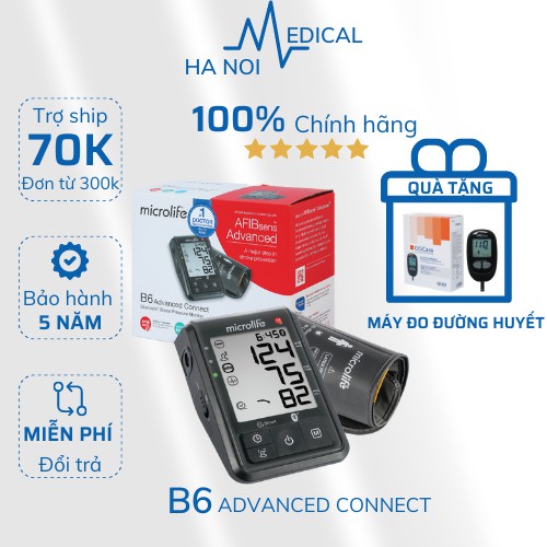 Máy Đo Huyết Áp Bắp Tay Microlife B6 ADVANCED CONNECT - BẢO HÀNG 5 NĂM