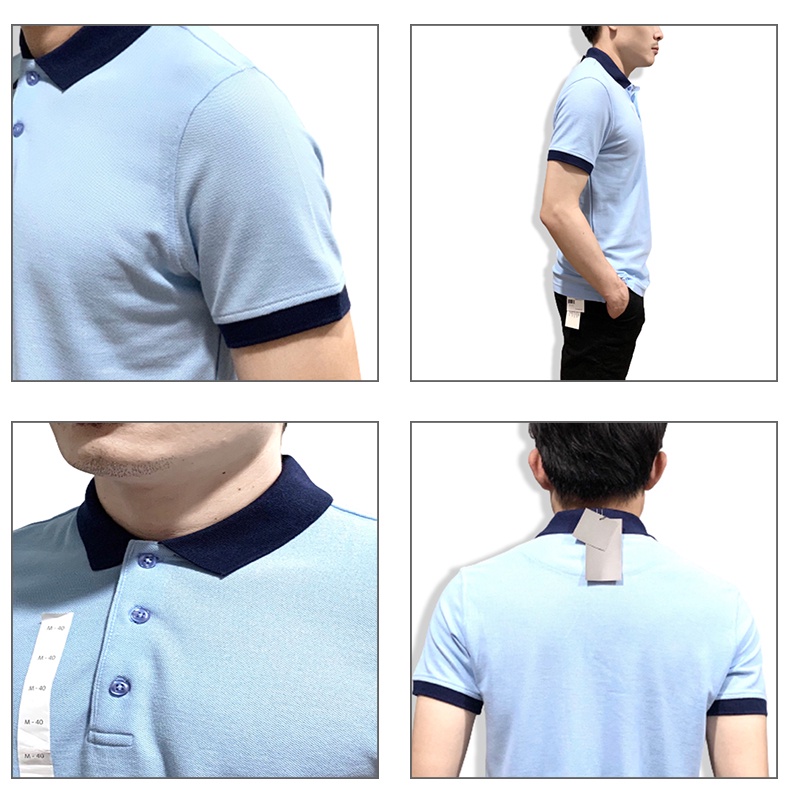 Áo polo nam tay lỡ cao cấp trơn đẹp HL06