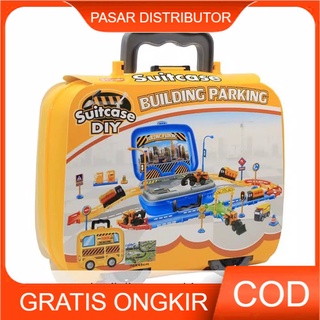 Image of Mainan Anak Building Parking Diy Suitcase Play Set - Mainan Anak 5.0 - Mainan Mobil Mobilan Anak Building Parking Mainan Anak