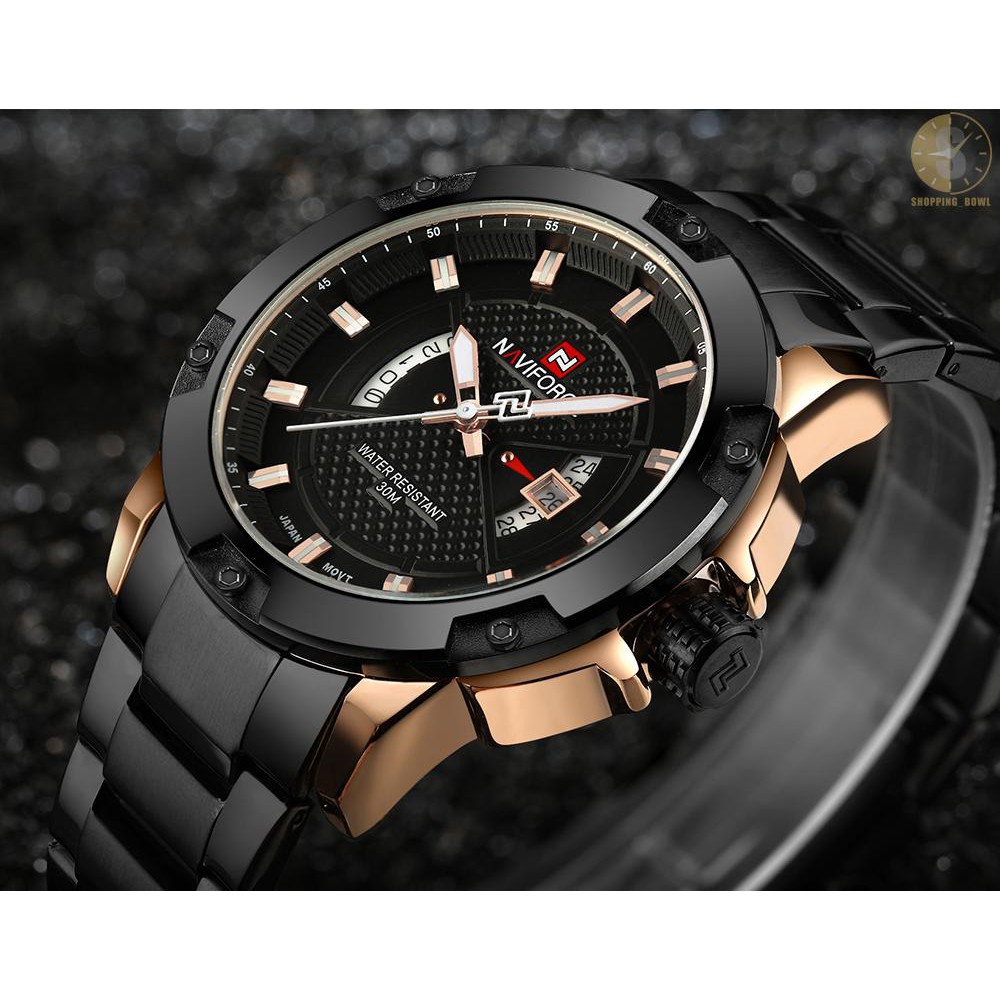 Đồng hồ đeo tay mặt kim phong cách thể thao thương hiệu NAVIFORCE 9085 chính hãng sang trọng dành cho nam