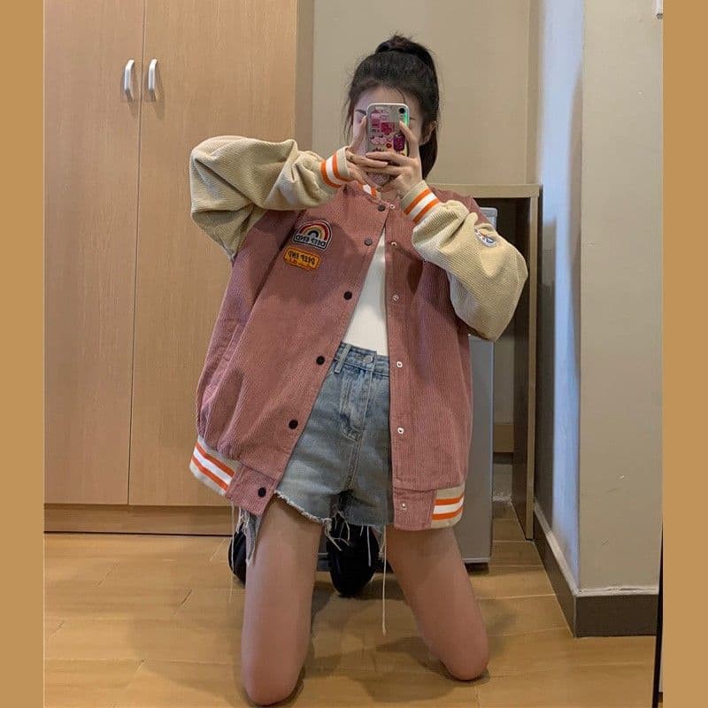 ⚾ Áo khoác bomber bóng chày nhung unisex hot trend ulzzang 2020 (backup Kỳ Lân Shop) | BigBuy360 - bigbuy360.vn