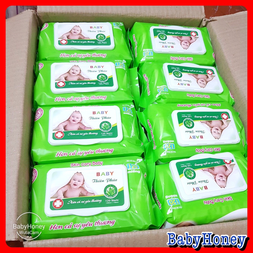 [FREESHIP] Khăn ướt THIÊN PHÚC 120 Tờ Không Mùi Chính Hãng