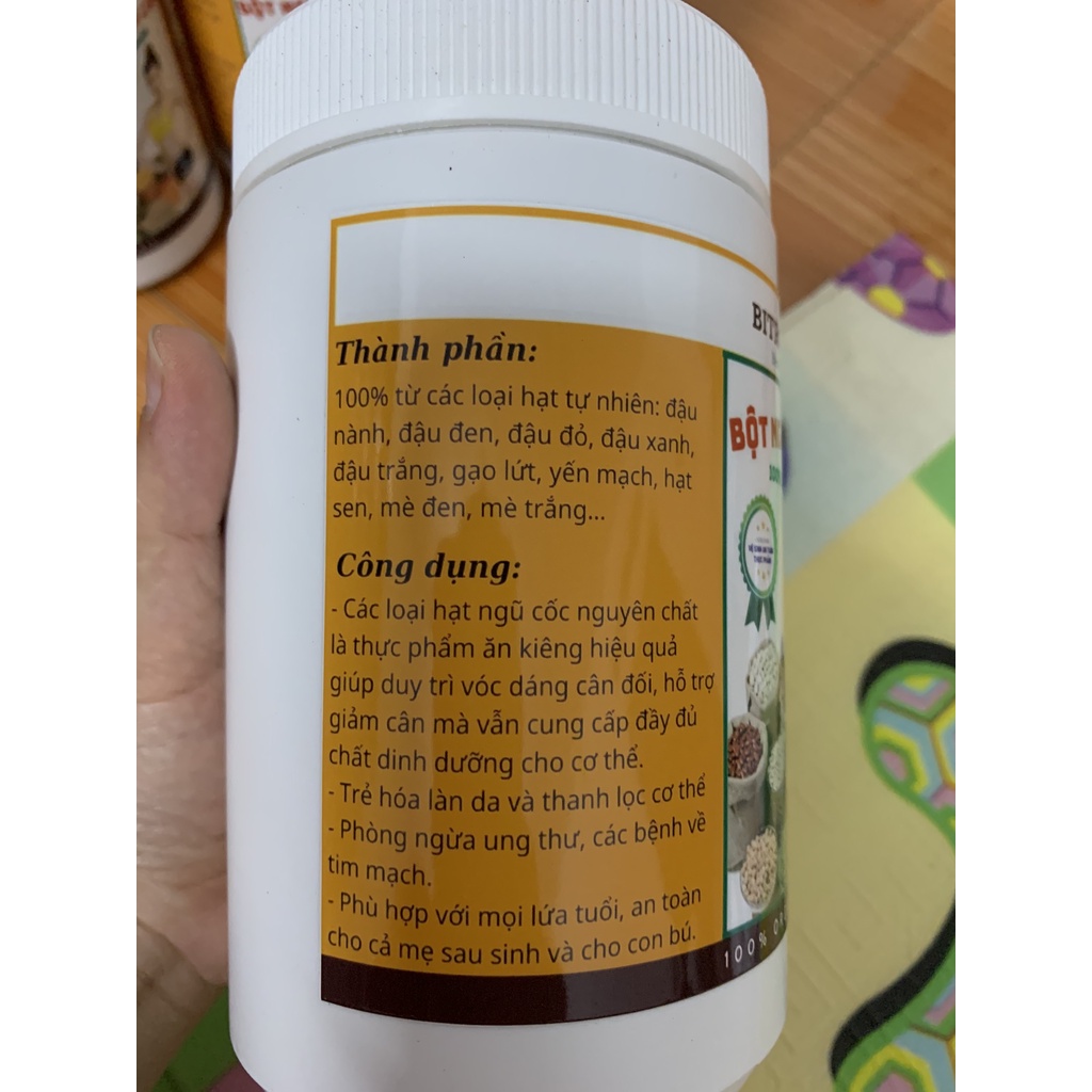 Bột ngũ cốc giảm cân HỘP 500G, ngũ cốc ăn kiêng 100% các loại hạt tự nhiên -BNC