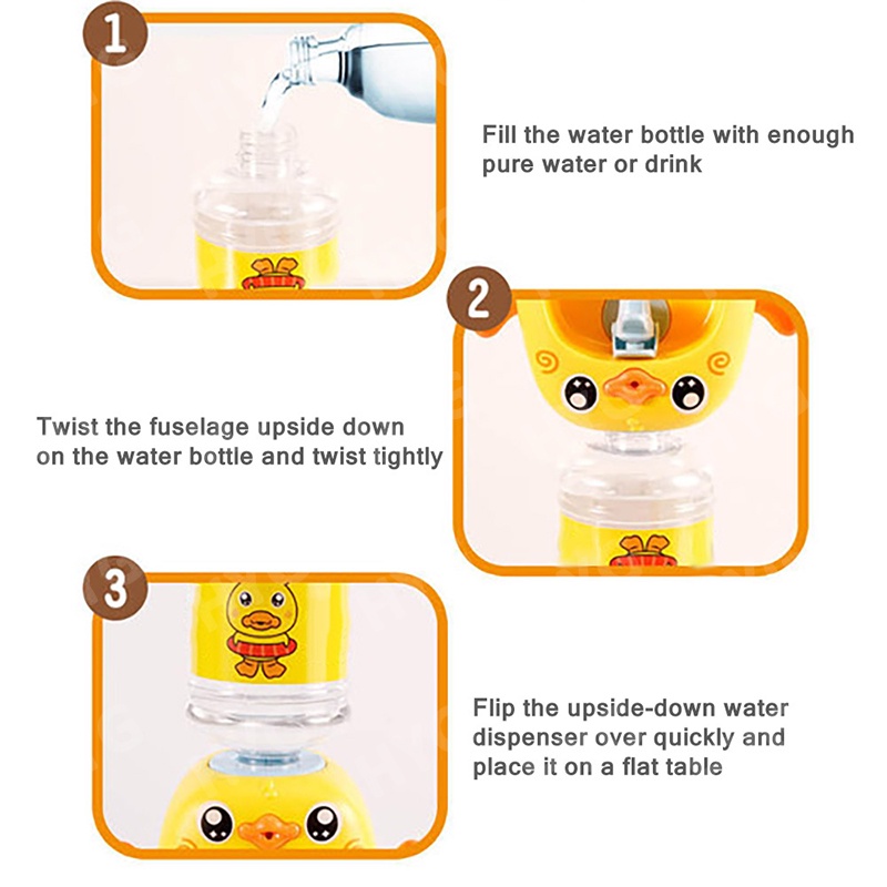 Đồ chơi bình uống nước HYG họa tiết chú vịt đáng yêu có đèn độc đáo cho bé