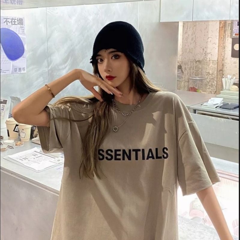 Áo thun tay lỡ unisex ESSENTIALSSS CHẤT COTTON