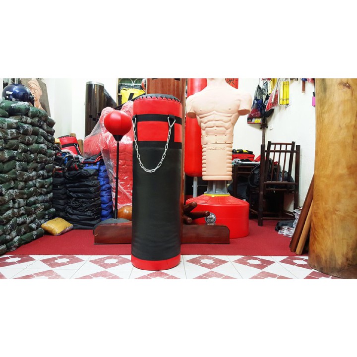 Bao cát tập đấm bốc boxing loại treo tường dài 100cm ( 1m ) đã nhồi sẵn ruột - Dụng cụ tập đấm bốc boxing chuyên nghiệp