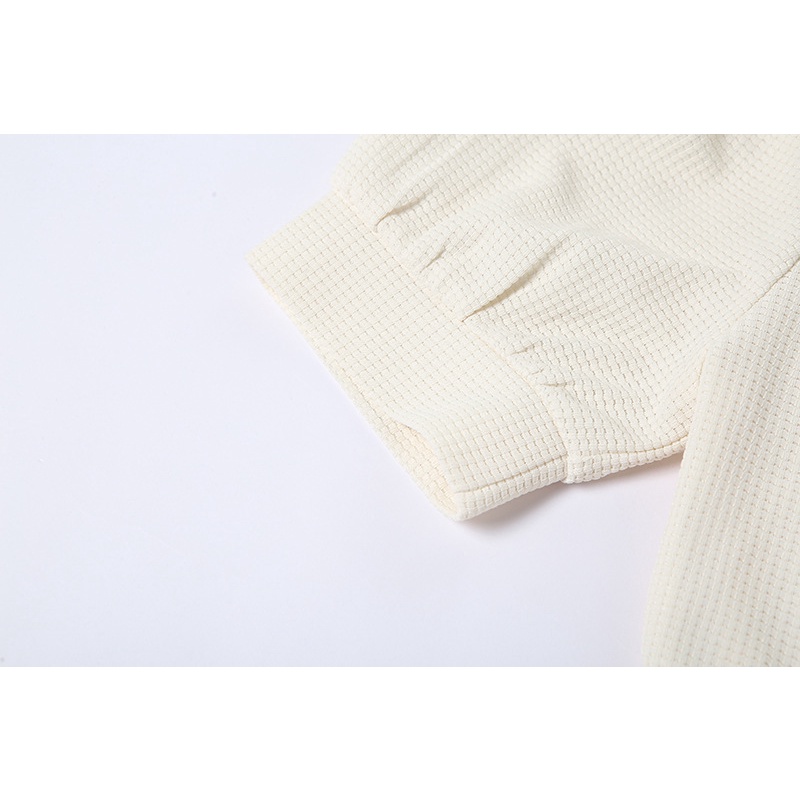 DUNEA Đầm Tay Ngắn Phồng Cổ Bẻ In Chữ Thời Trang Đường Phố Cho Nữ