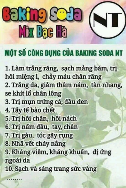 [RẺ NHẤT] BAKING SODA Y TẾ TRẮNG RĂNG Gói 100g