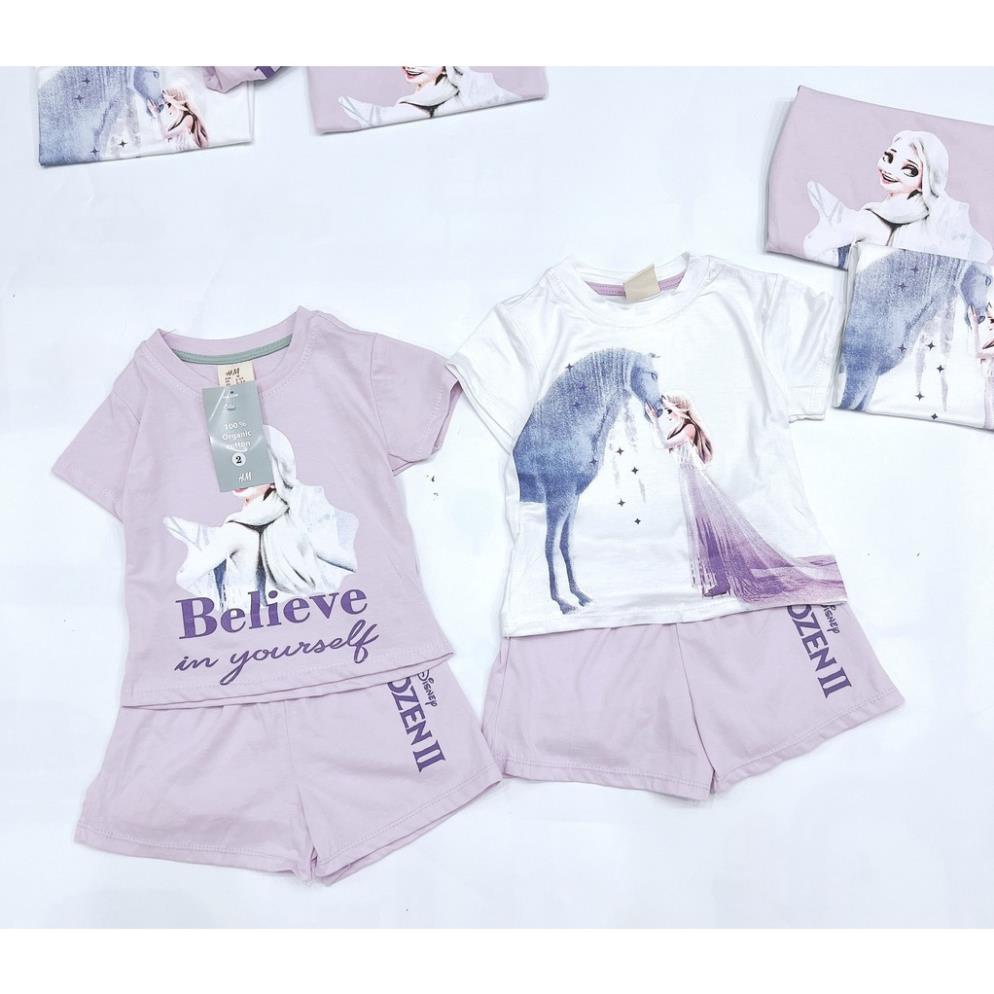 SET 2 BỘ TRẮNG TÍM ELSA CHÚ NGỰA BÉ GÁI
