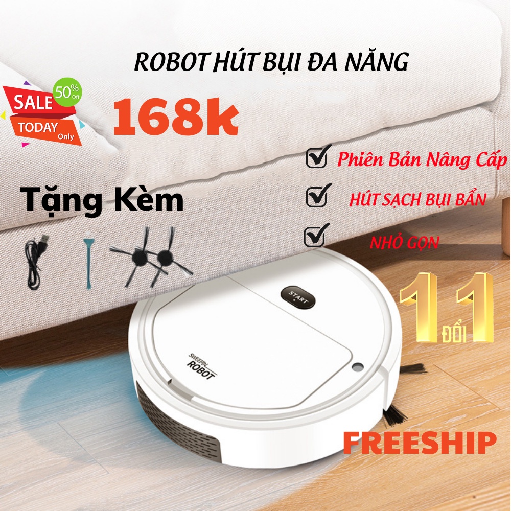 Robot Hút Bụi Lau Nhà Tự Động, Hút Bụi Thông Minh Mila Store