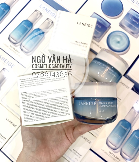 [LANEIGE] Kem dưỡng ẩm cho da dầu và hỗn hợp thiên dầu Laneige Water Bank Hydro Cream Ex 50ml