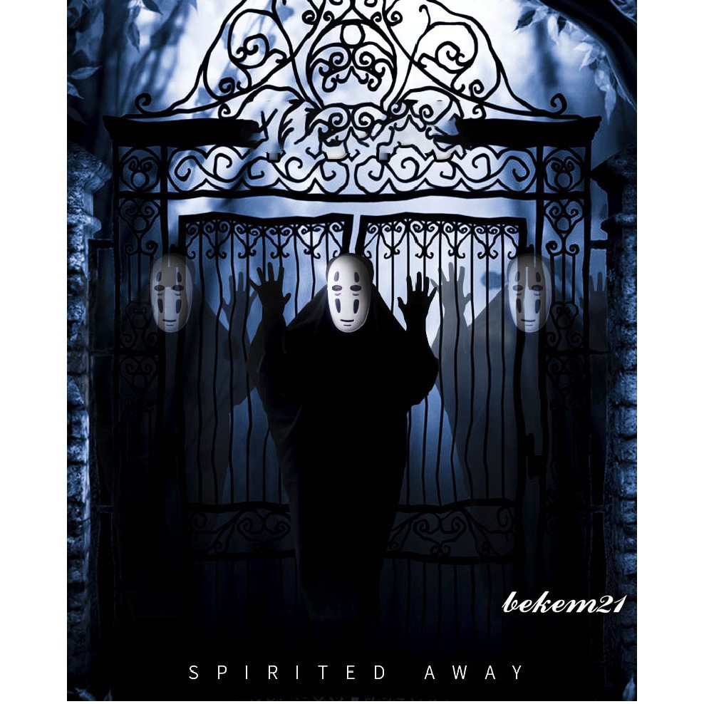 SET BỘ y phục HÓA TRANG NHÂN VẬT MA VÔ DIỆN Hayao Miyazaki SPIRITED AWAY CHO con nít,NGƯỜI to