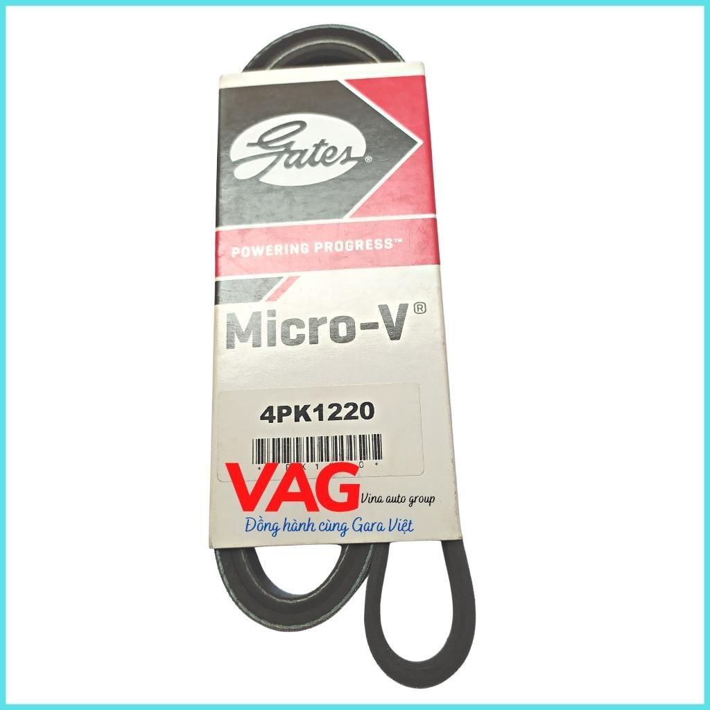 Dây Curoa Gates 4PK1220 Vios lái điện 1.5 2007 – 2014, Yaris 1.5 2009 - 2013 chính hãng Gates - Mỹ