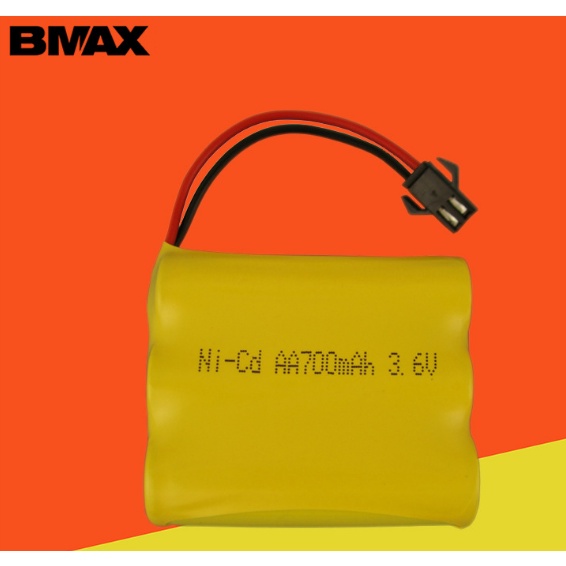 Pin Sạc Ni-Cd AA 3.6V, 4.8V, 6V, 7.2V 700 mAh Cổng Cắm SM Dùng Cho Đồ Chơi Ô Tô, Mô Hình Điều Khiển Từ Xa