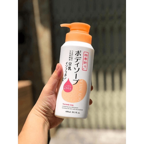 Sữa Tắm Dưỡng Ẩm Chiết Xuất Đậu Nành Shikioriori Soy Milk The Body Soap nhật bản 600ml