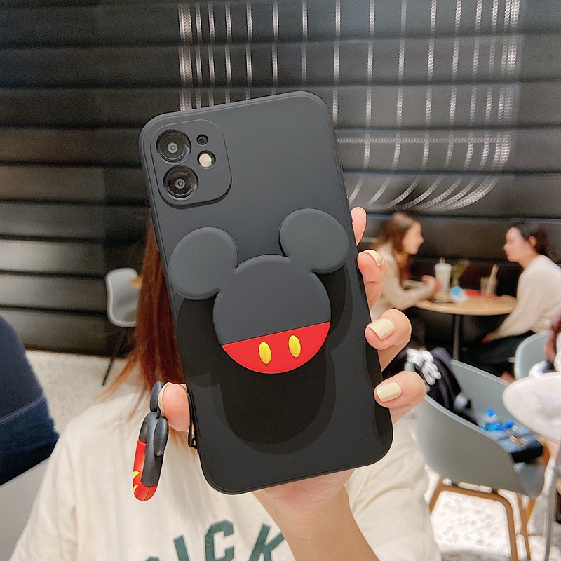 Ốp Lưng Họa Tiết Chuột Mickey Với Vòng Giá Đỡ Thời Trang Cho Xiaomi Mi 10t Redmi 9t Note 10 8 7 9 Pro 9s 8a 7a 6a 9a