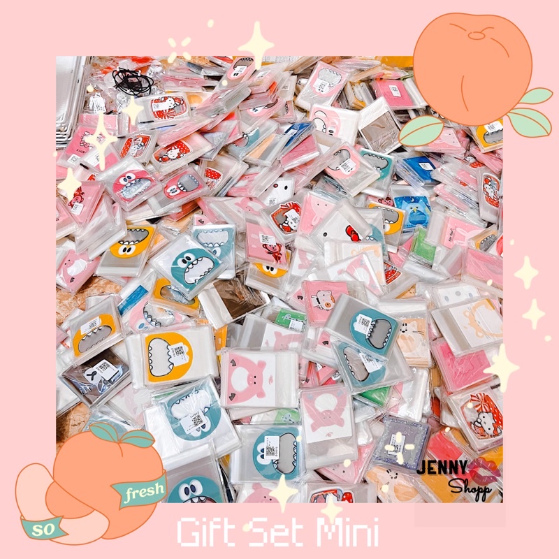 SAMPLE BÔNG TẨY TRANG DU LỊCH HÌNH NGỘ NGHĨNH CUTE TÚI 7*7CM