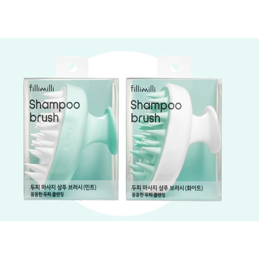 FilliMilli Cọ dầu gội mát xa da đầu của hai màu Làm sạch da đầu, tẩy tế bào chết, giảm căng thẳng